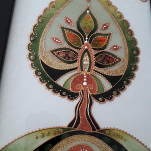 Őszi fa 2. - művészet - festmény - üvegfestmény - Meska.hu Őszi fa 2. - művészet - festmény - üvegfestmény - Meska.hu