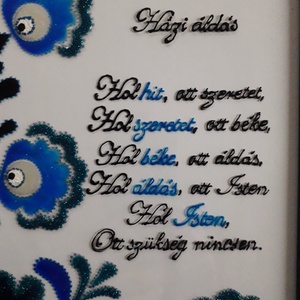 Házi áldás - művészet - festmény - üvegfestmény - Meska.hu