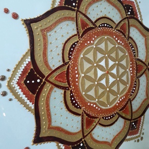 Mandala - művészet - festmény - üvegfestmény - Meska.hu