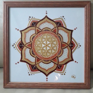 Mandala - művészet - festmény - üvegfestmény - Meska.hu