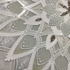 Fehér Mandala - otthon & életmód - dekoráció - kép & falikép - üvegkép - Meska.hu