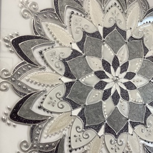 Szürke mandala üvegfestmény - otthon & életmód - dekoráció - kép & falikép - üvegkép - Meska.hu