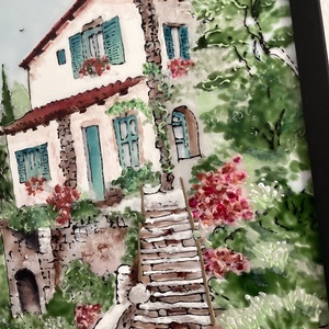 Mediterrán üvegfestmény - otthon & életmód - dekoráció - kép & falikép - üvegkép - Meska.hu