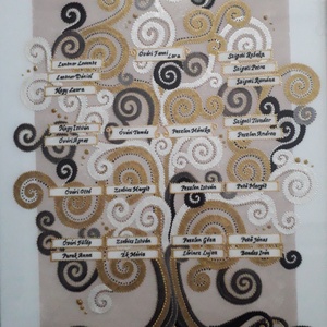 Klimt családfa - otthon & életmód - dekoráció - kép & falikép - üvegkép - Meska.hu