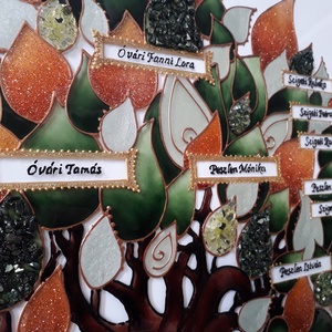 Kedvenc családfám üvegfestmény - otthon & életmód - dekoráció - kép & falikép - üvegkép - Meska.hu