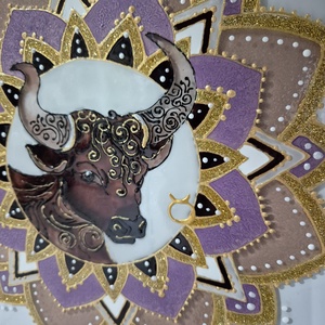 Bikás mandala üvegfestmény, Otthon & Életmód, Dekoráció, Kép & Falikép, Üvegkép, , MESKA