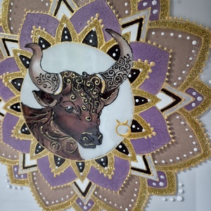 Bikás mandala üvegfestmény - otthon & életmód - dekoráció - kép & falikép - üvegkép - Meska.hu