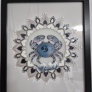 Rákos mandala üvegfestmény, Otthon & Életmód, Dekoráció, Kép & Falikép, Üvegkép, Festészet, MESKA