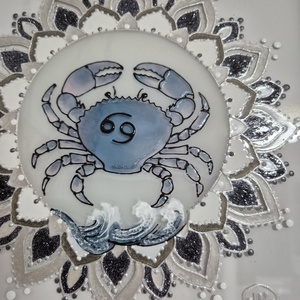 Rákos mandala üvegfestmény - otthon & életmód - dekoráció - kép & falikép - üvegkép - Meska.hu