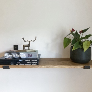 Polctartó konzol (natúr acél 25 cm) - otthon & életmód - bútor - polc - Meska.hu