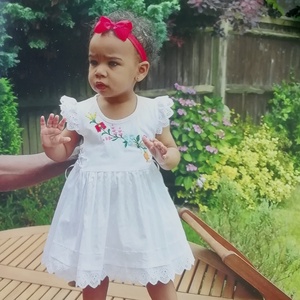 Oldalt fűzős, kalocsai hímzett lányka ruha., Ruha & Divat, Ruha, Gyerekruha, Hímzés, Varrás, MESKA