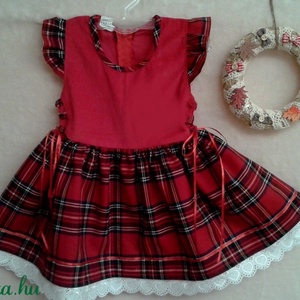 Lányka ruha kockás szövetből. - ruha & divat - gyerekruha - ruha - Meska.hu