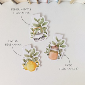 MÁGNESES KÖNYVJELZŐ - tea - könyv & zene - könyvjelző - Meska.hu