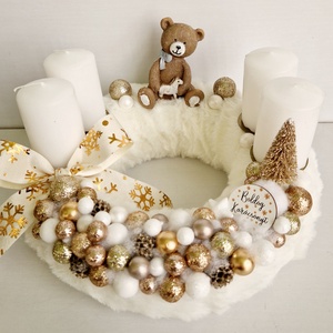 Macis adventi koszorú - karácsony - adventi díszek - adventi koszorú - Meska.hu