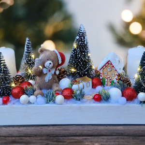 Adventi világítós asztaldísz  - karácsony - adventi díszek - adventi koszorú - Meska.hu