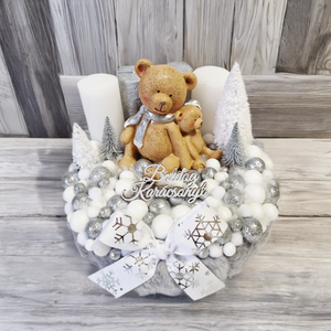 Macis adventi koszorú, Karácsony, Adventi díszek, Adventi koszorú, Virágkötés, MESKA