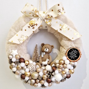 Karácsonyi ajtódísz , Karácsony, Adventi díszek, Adventi ajtódísz, Virágkötés, MESKA