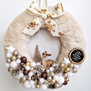 Karácsonyi ajtódísz , Karácsony, Adventi díszek, Adventi ajtódísz, Virágkötés, MESKA