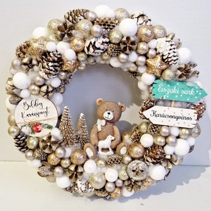 Karácsonyi ajtódísz , Karácsony, Karácsonyi lakásdekoráció, Karácsonyi ajtódíszek, Virágkötés, MESKA