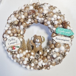 Karácsonyi ajtódísz  - karácsony - karácsonyi lakásdekoráció - karácsonyi ajtódíszek - Meska.hu