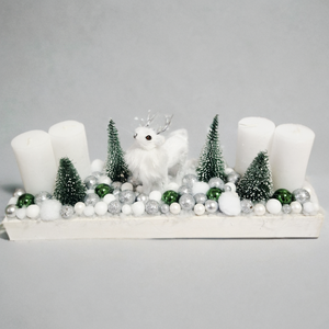 Szarvasos adventi asztaldísz  - Meska.hu