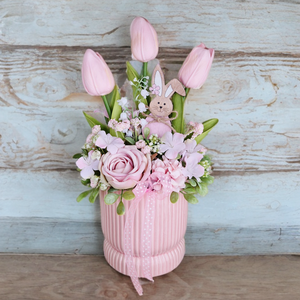 Tavaszi asztaldísz , Otthon & Életmód, Dekoráció, Virágdekoráció, Virágdíszek, Asztali virágdísz, Virágkötés, MESKA