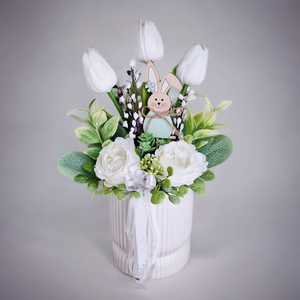 Tavaszi asztaldísz , Otthon & Életmód, Dekoráció, Virágdekoráció, Virágdíszek, Asztali virágdísz, Virágkötés, MESKA