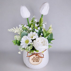 Tavaszi asztaldísz , Otthon & Életmód, Dekoráció, Virágdekoráció, Virágdíszek, Asztali virágdísz, Virágkötés, MESKA