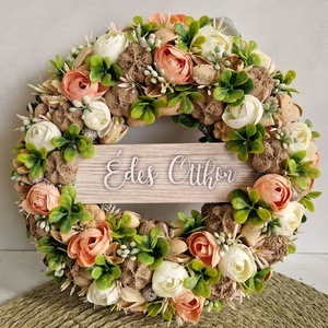 Tavaszi-nyári ajtódísz - otthon & életmód - dekoráció - ajtó- és ablak dekoráció - ajtódísz & kopogtató - Meska.hu