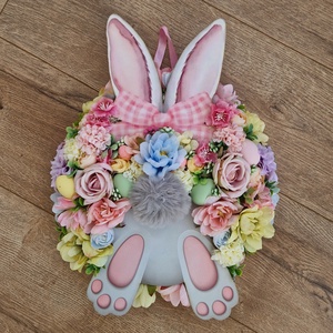 Nyuszis húsvéti ajtódísz - Meska.hu