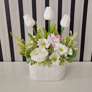 Anyák napjára asztaldísz , Otthon & Életmód, Virágdekoráció, Virágdíszek, Asztali virágdísz, Virágkötés, MESKA