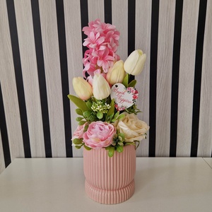 Anyák napjára asztaldísz , Otthon & Életmód, Virágdekoráció, Virágdíszek, Asztali virágdísz, Virágkötés, MESKA