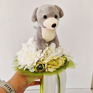 Kutyás ballagási csokor, Otthon & Életmód, Virágdekoráció, Virágok, Virágcsokor, Virágkötés, MESKA