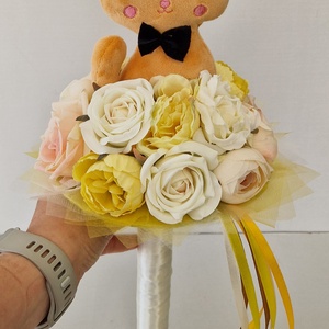 Ovis cicás ballagási csokor - otthon & életmód - virágdekoráció - virágok - virágcsokor - Meska.hu