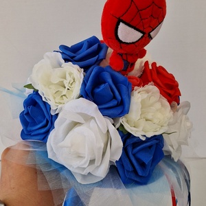 Pókemberes ballagási csokor - otthon & életmód - virágdekoráció - virágok - virágcsokor - Meska.hu