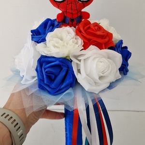 Pókemberes ballagási csokor - otthon & életmód - virágdekoráció - virágok - virágcsokor - Meska.hu