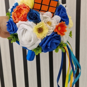 Rubik kockás ballagási csokor - Meska.hu