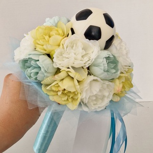 Focis ballagási csokor, Otthon & Életmód, Virágdekoráció, Virágok, Virágcsokor, Virágkötés, KB. 18cm az átmérője. , MESKA