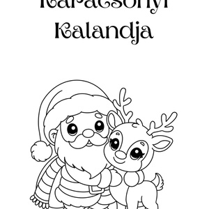 Karácsonyi színező, Otthon & Életmód, Papír, írószer, Színező, Fotó, grafika, rajz, illusztráció, MESKA