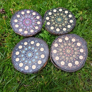 Pontozott poháralátét, Otthon & Életmód, Konyhafelszerelés, tálalás, Tálalás, Tányér- és poháralátét, Festett tárgyak, MESKA