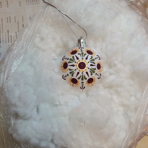 Mintás pontozott Karácsonyfadísz - karácsony - karácsonyi lakásdekoráció - karácsonyfadíszek - Meska.hu