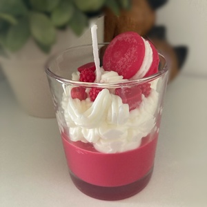 Macaronos illatosított szójaviasz gyertya, Otthon & Életmód, Gyertya, illat, aroma, Gyertya, Gyertya-, mécseskészítés, MESKA
