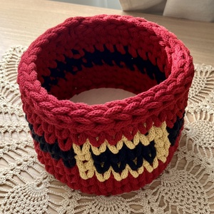 Horgolt kosár - otthon & életmód - tárolás & rendszerezés - tárolókosár - Meska.hu