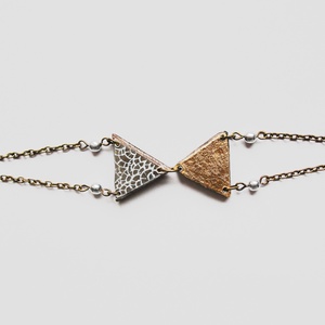 Triangles IX. Giornata e Luna sorozat. kézzel festett fa, design karkötő. Rendelésre! -  - Meska.hu