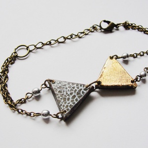 Triangles IX. Giornata e Luna sorozat. kézzel festett fa, design karkötő. Rendelésre! - Meska.hu