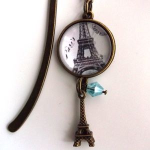 Könyvjelző Párizs Eiffel torony Könyves Könyvmoly Üveglencsés - könyv & zene - könyvjelző - Meska.hu