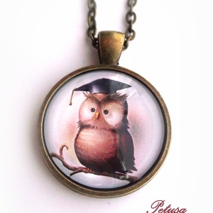 Baglyos bagoly nyaklánc ballagás - ékszer - nyaklánc - medálos nyaklánc - Meska.hu