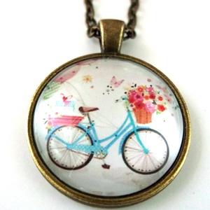 Biciklis Bringás Nyaklánc nyári  -  - Meska.hu