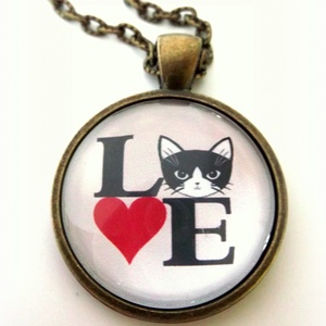 Macskás fülbevaló gyűrű szett cicás - ékszer - ékszerszett - Meska.hu