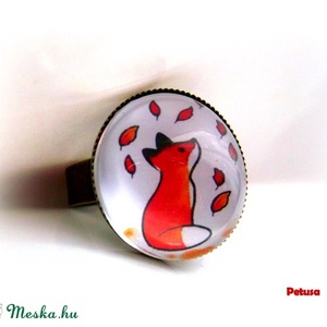 Róka Rókás nyaklánc Téli Hópelyhes - ékszer - nyaklánc - medálos nyaklánc - Meska.hu